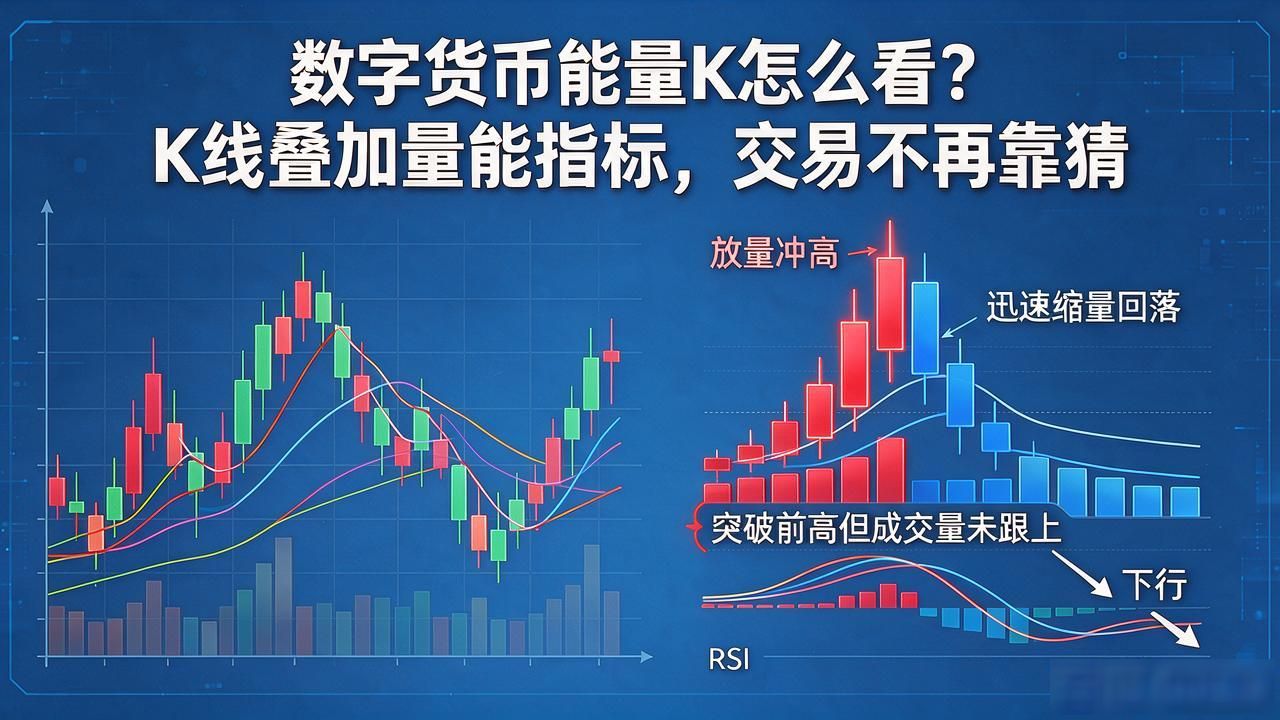 数字货币能量K怎么看？K线叠加量能指标，交易不再靠猜