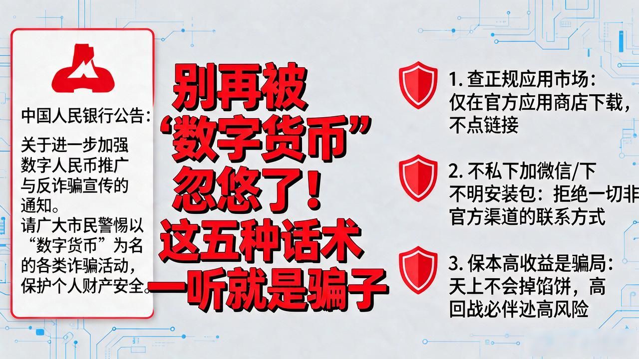 别再被"数字货币"忽悠了！这五种话术一听就是骗子，快转发给家人