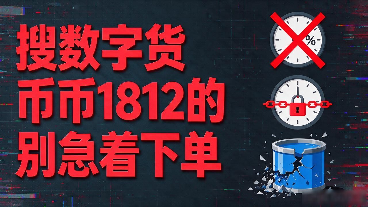 搜数字货币1812的别急着下单，这三个坑90%的人没看见