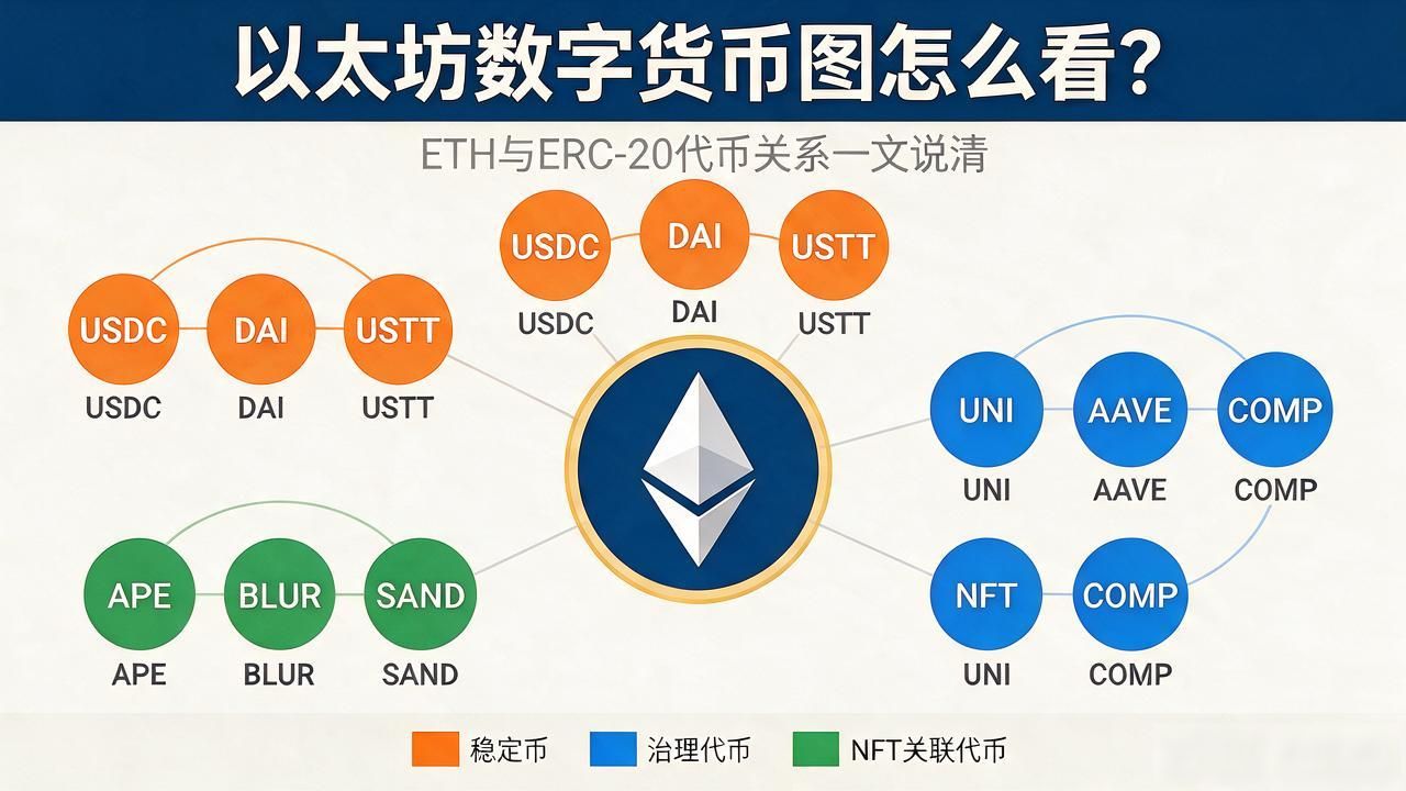 以太坊数字货币图怎么看？ETH与ERC-20代币关系一文说清