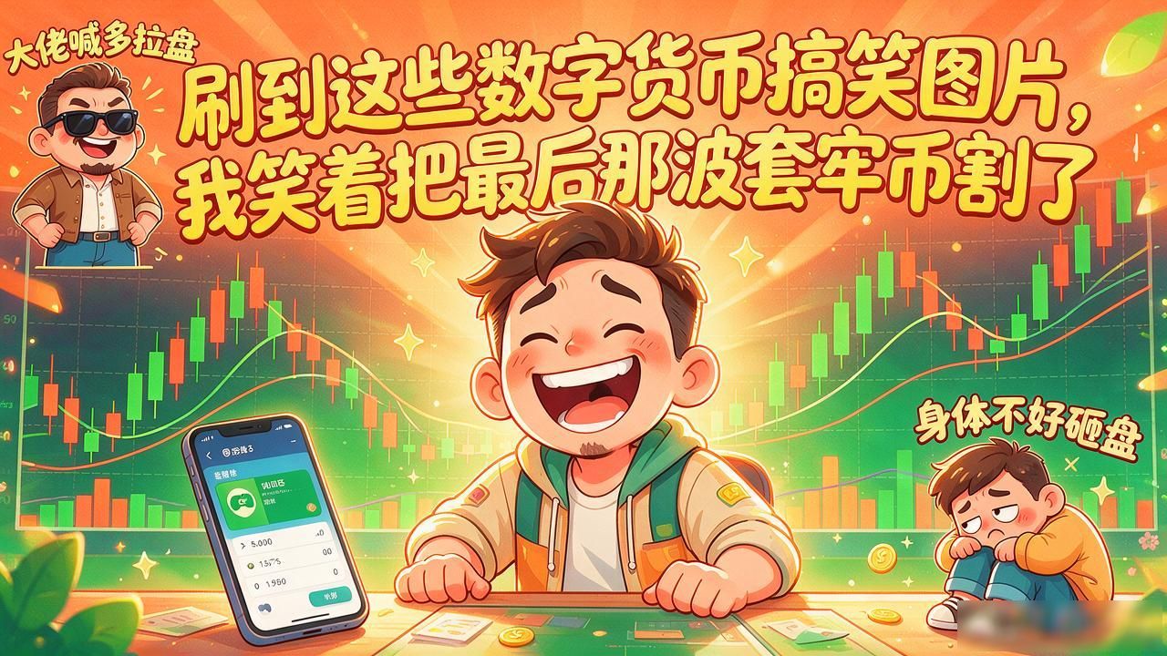 刷到这些数字货币搞笑图片，我笑着把最后那波套牢币割了