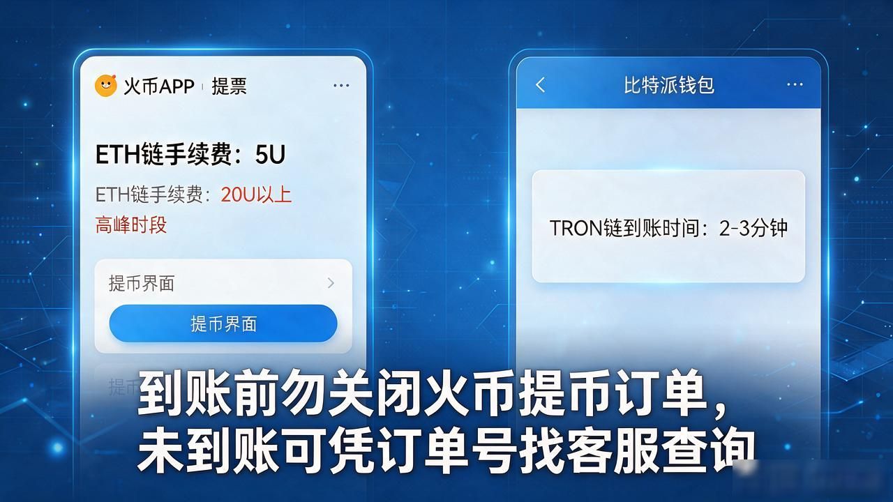 从火币app提币到比特派钱包，手续费、选网、到账时间一次理清楚
