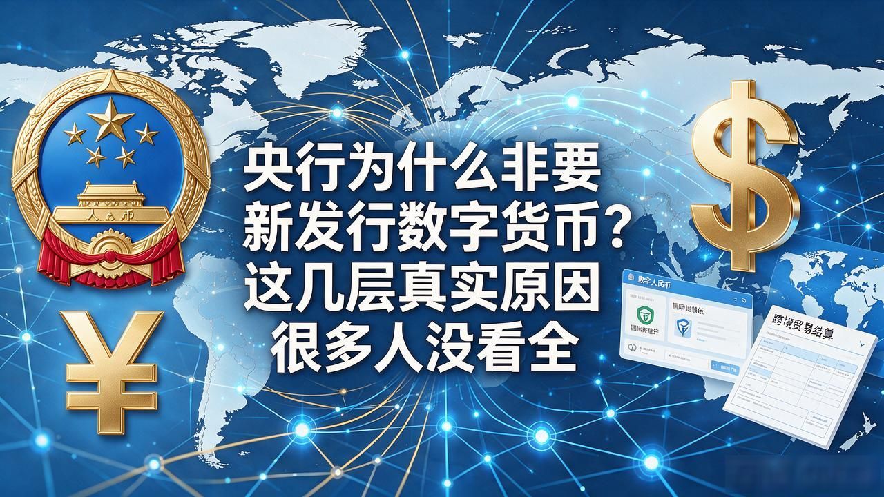 央行为什么非要新发行数字货币？这几层真实原因很多人没看全
