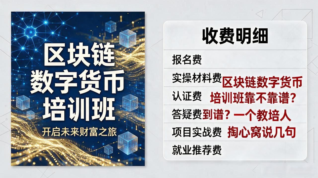 区块链数字货币培训班到底靠不靠谱？一个教培人掏心窝说几句
