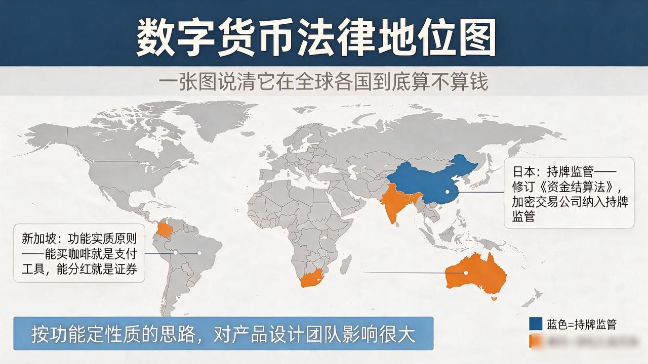 数字货币法律地位图:一张图说清它在全球各国到底算不算钱