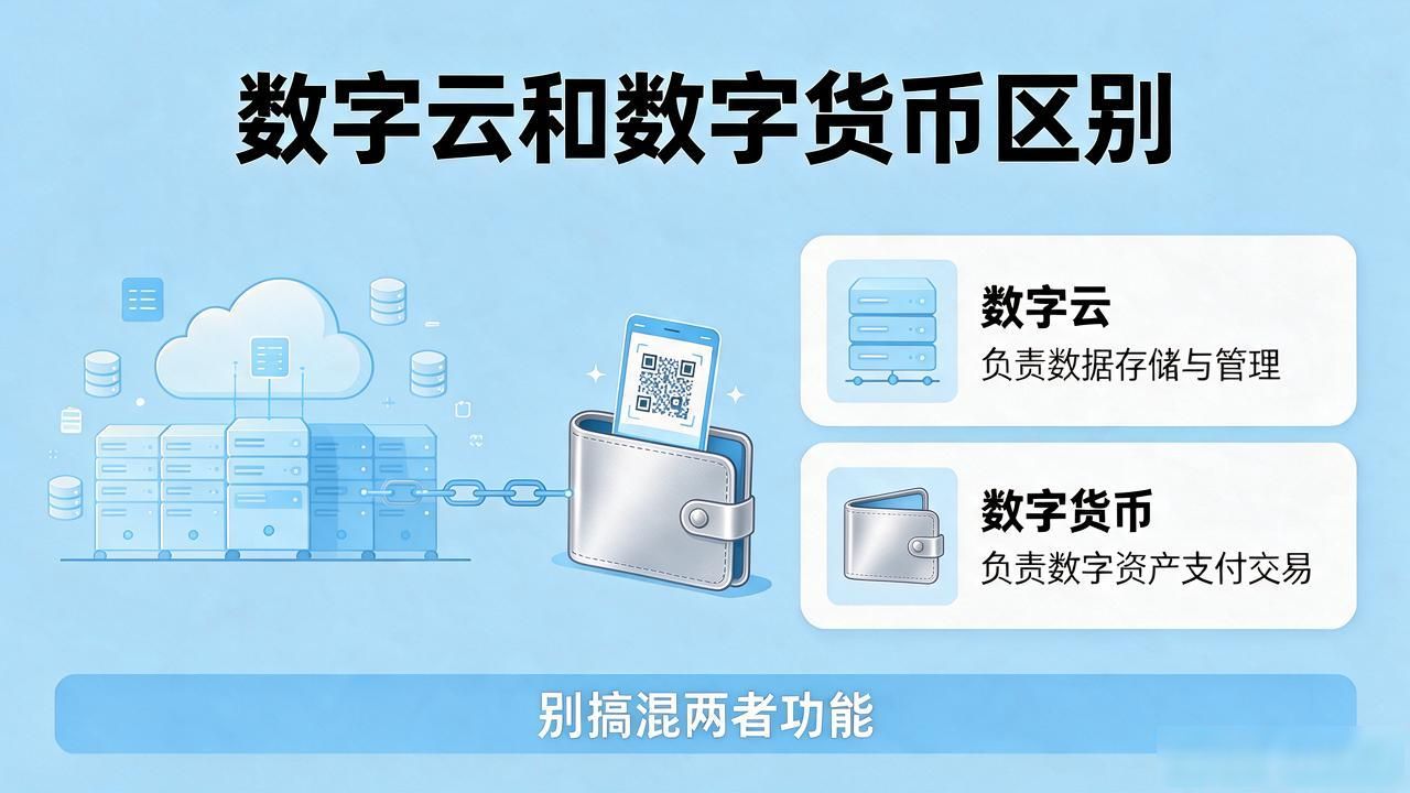 数字云和数字货币区别？一个管存储，一个管支付，别搞混了