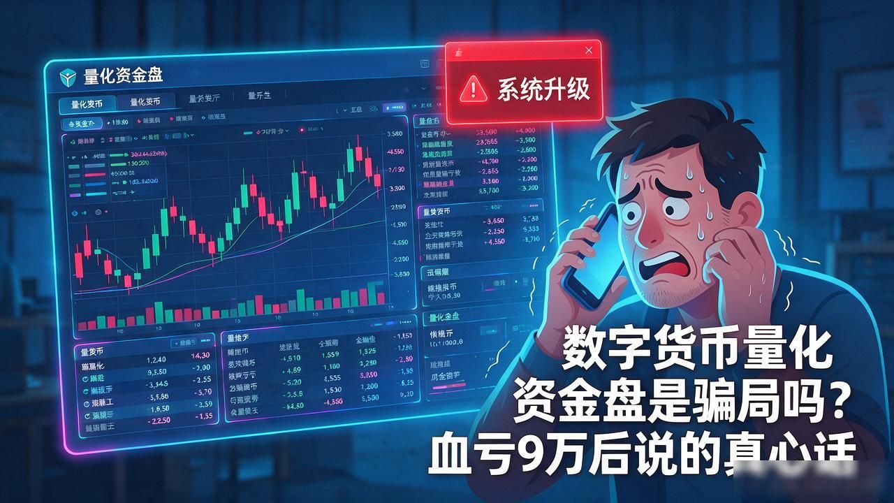 数字货币量化资金盘是骗局吗？血亏9万后说的真心话