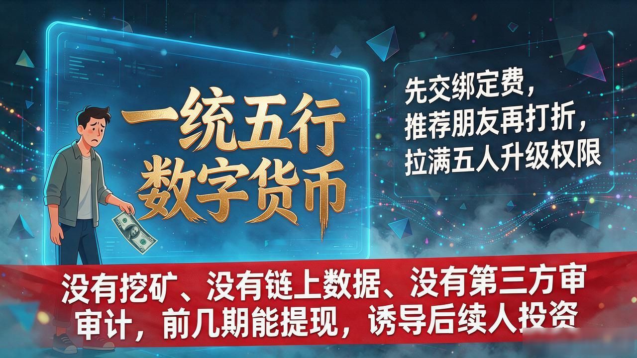 一统五行数字货币靠谱吗？干了十五年这行的老韭菜劝你别掏钱
