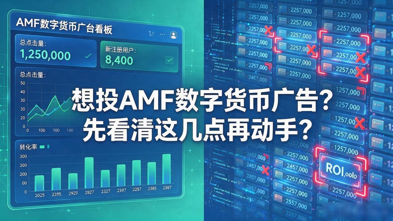 想投AMF数字货币广告？先看清这几点再动手